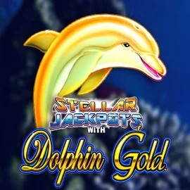Dolphin Gold with Stellar Jackpots by Lightning Box Game, showcased at roibetscasino.se – game logo